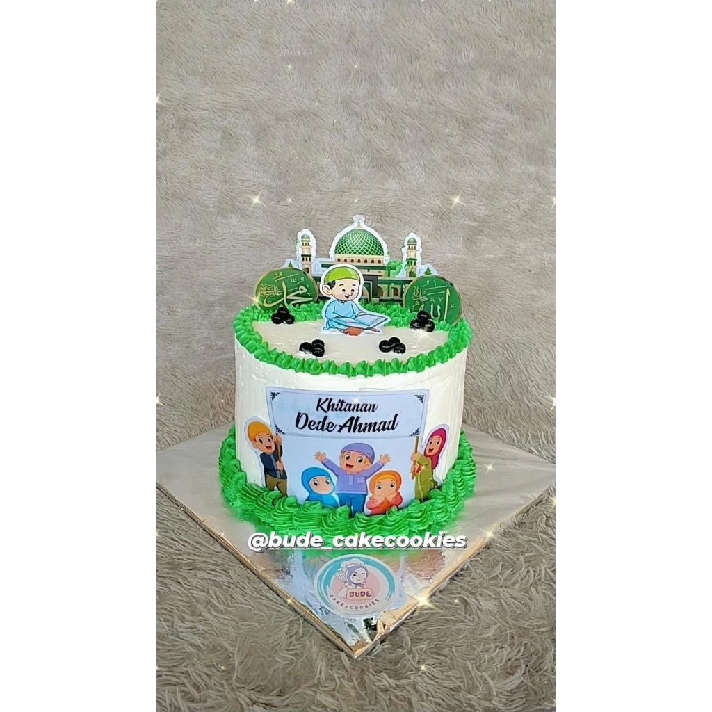 Topper Khitanan Bisa Custom Nama Hiasan Dekorasi CAKE
