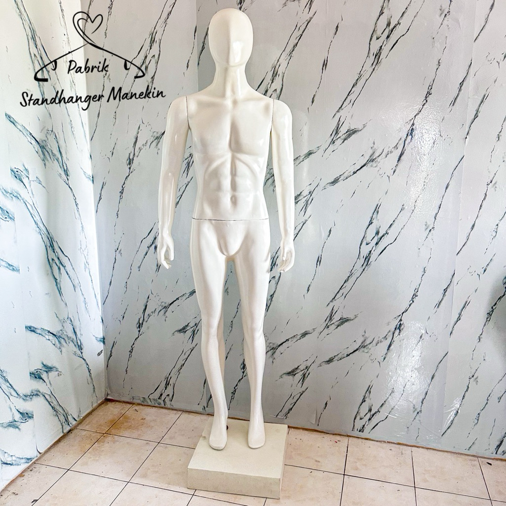 Manekin Full Body Cowo | Full Body Pria Fiberglass alas papan tinggi | Manekin cowo jari fiber | Pat