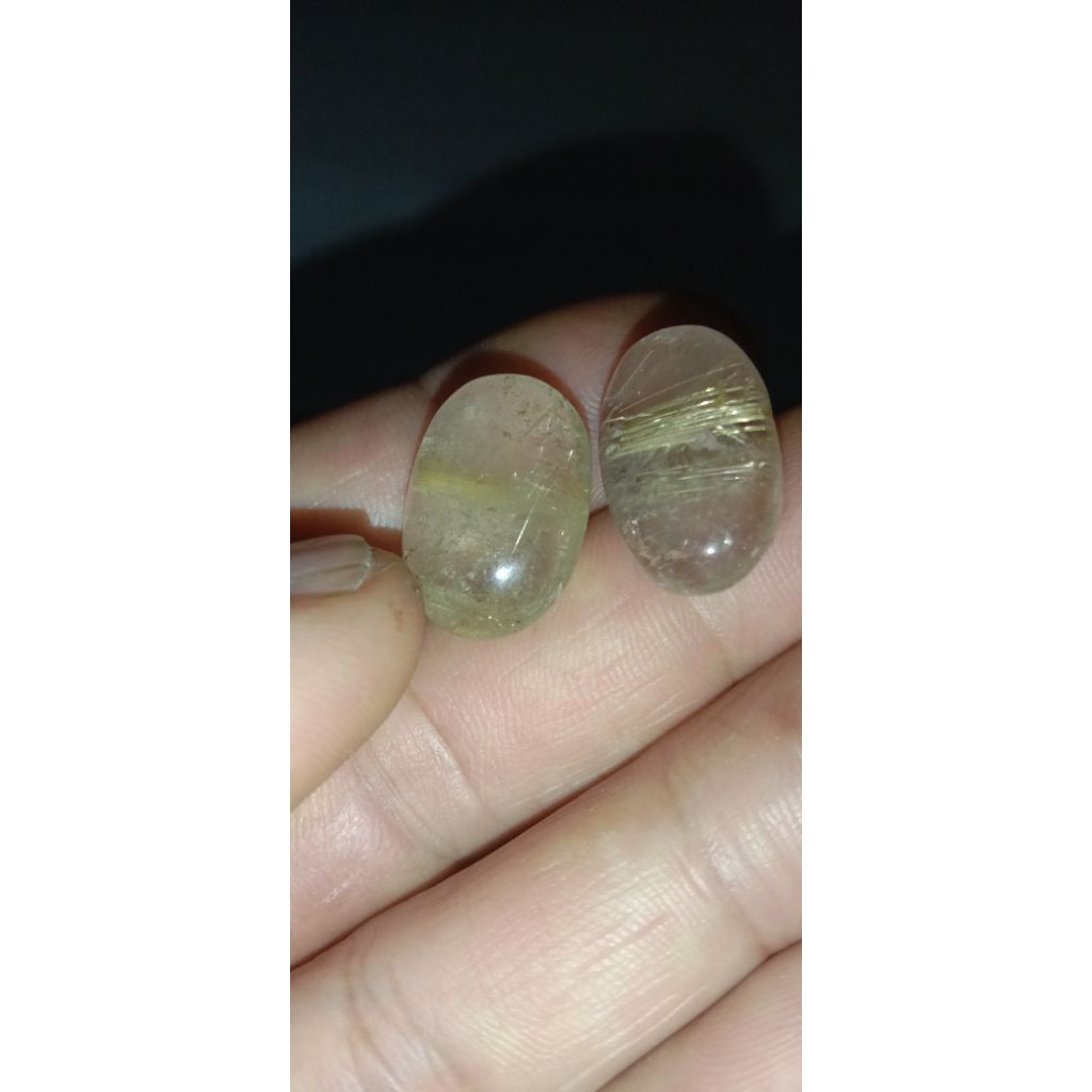 batu akik kecubung rambut cendana emas