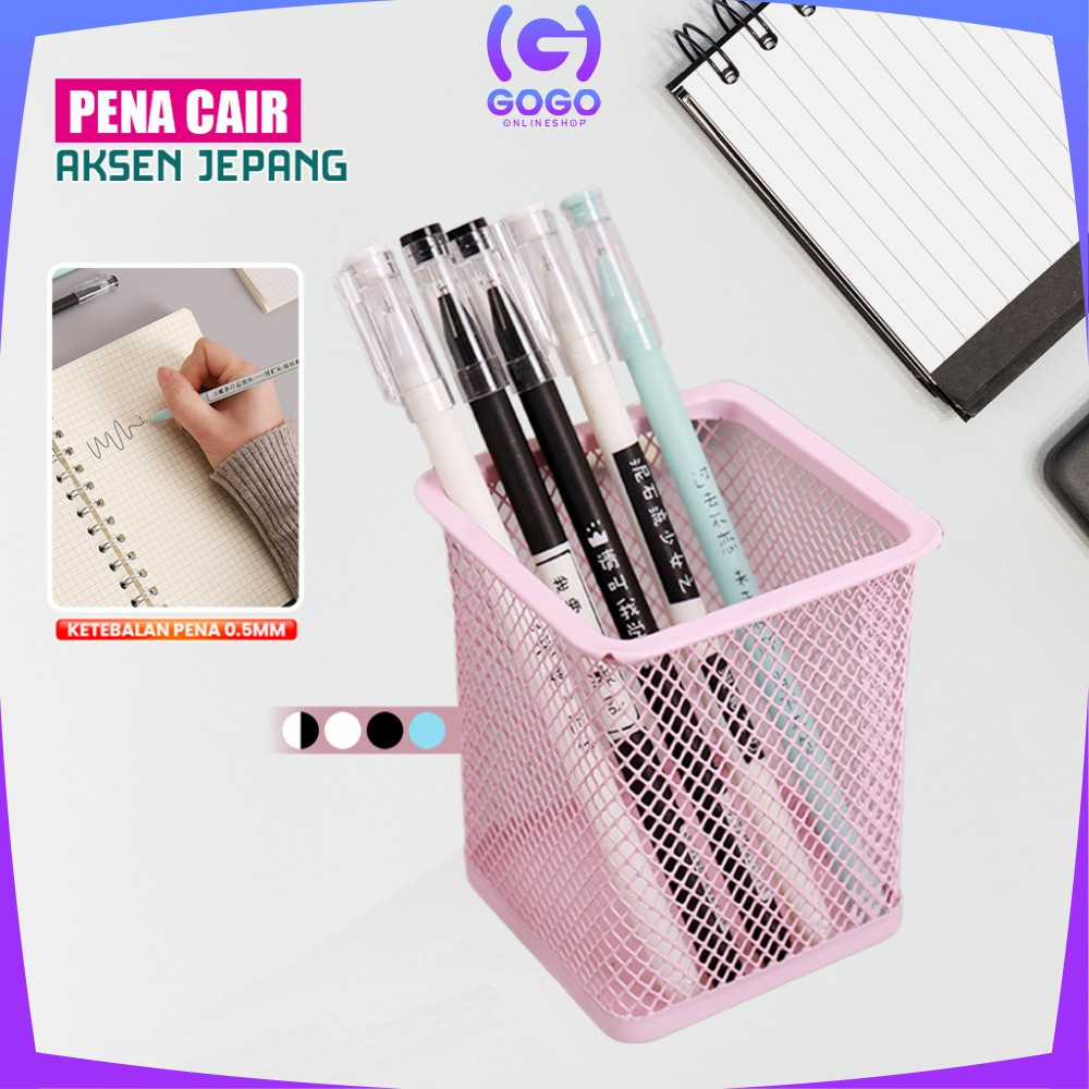 

EC GOGO-A86 Pulpen Aksen Jepang 0.5MM Alat Tulis Kantor dan Sekolah / Pena Gel Tinta Hitam / Pulpen Gel Japanese / Bolpoin Pena Cair