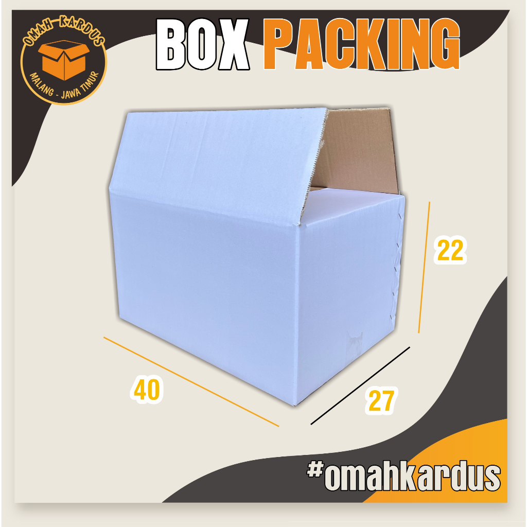 

Box Putih Polos | 40x27x22 cm /double wall tebal/boxbuah/kardusapel/kardusjeruk/boxalpukat/boxmangga/boxkarton/boxpolos/boxpaking/boxkarton