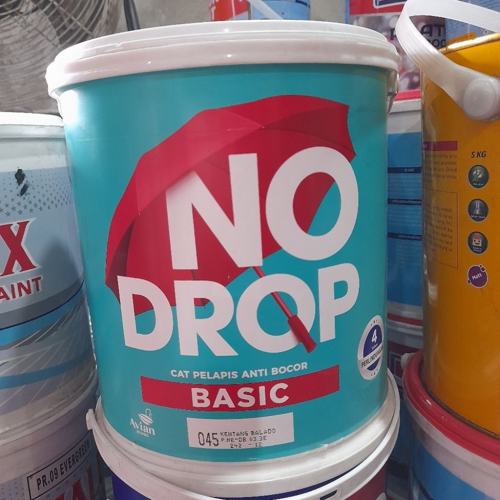 NO DROP BASIC  Cat pelapis anti bocor isi 4 kg warna Kentang Balado / Orange