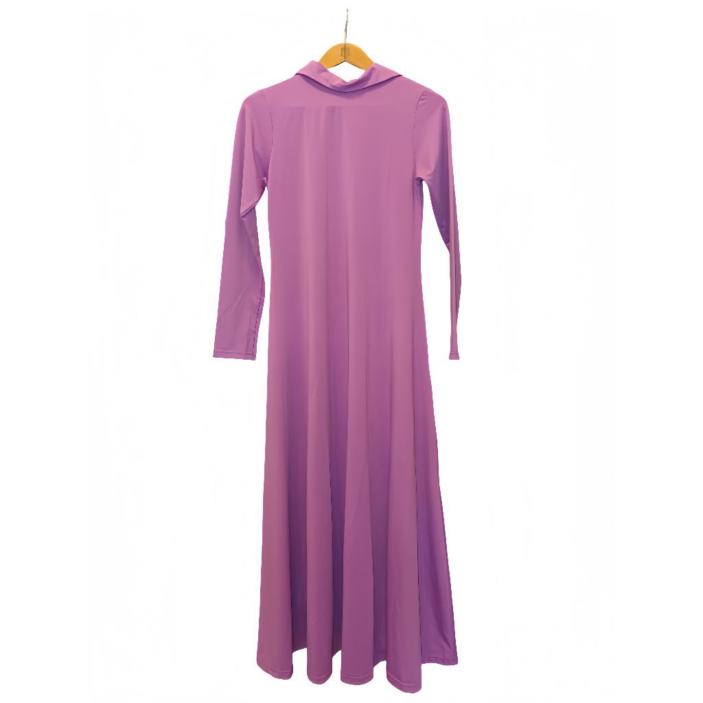 preloved gamis polos lilac