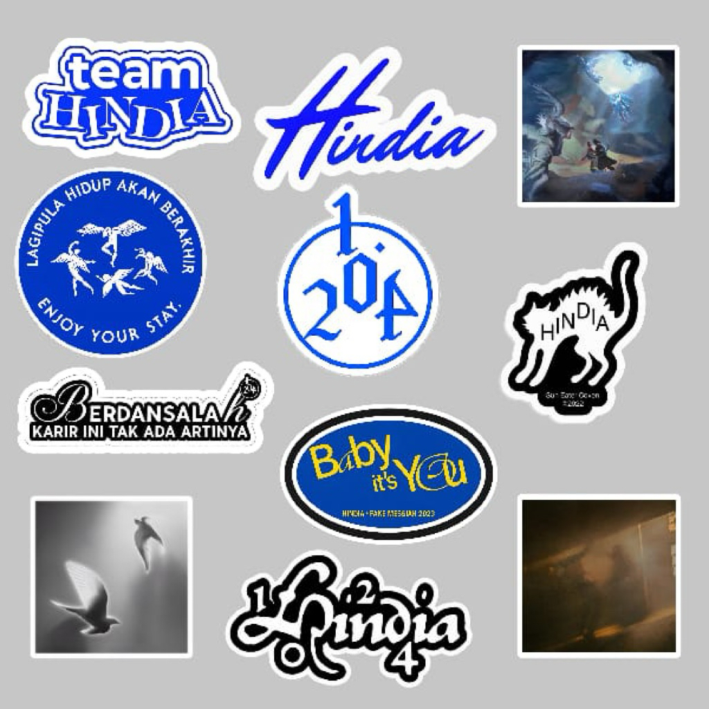 

Sticker Pack Vinyl Sticker Hindia / Baskara Putra MDB LHAB Doves Sticker Team Hindia