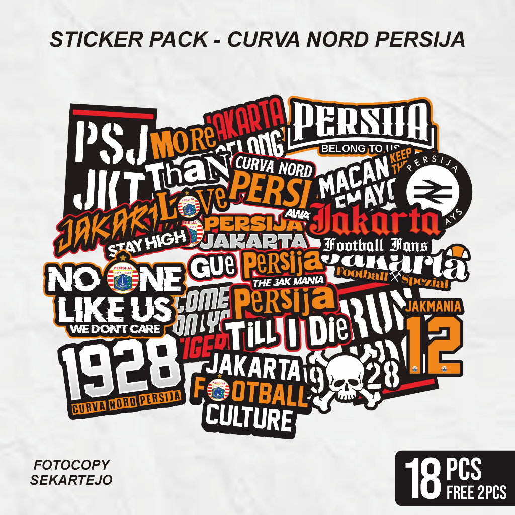 

Sticker Pack Persija Jakarta Fans - Curva Nord Persija