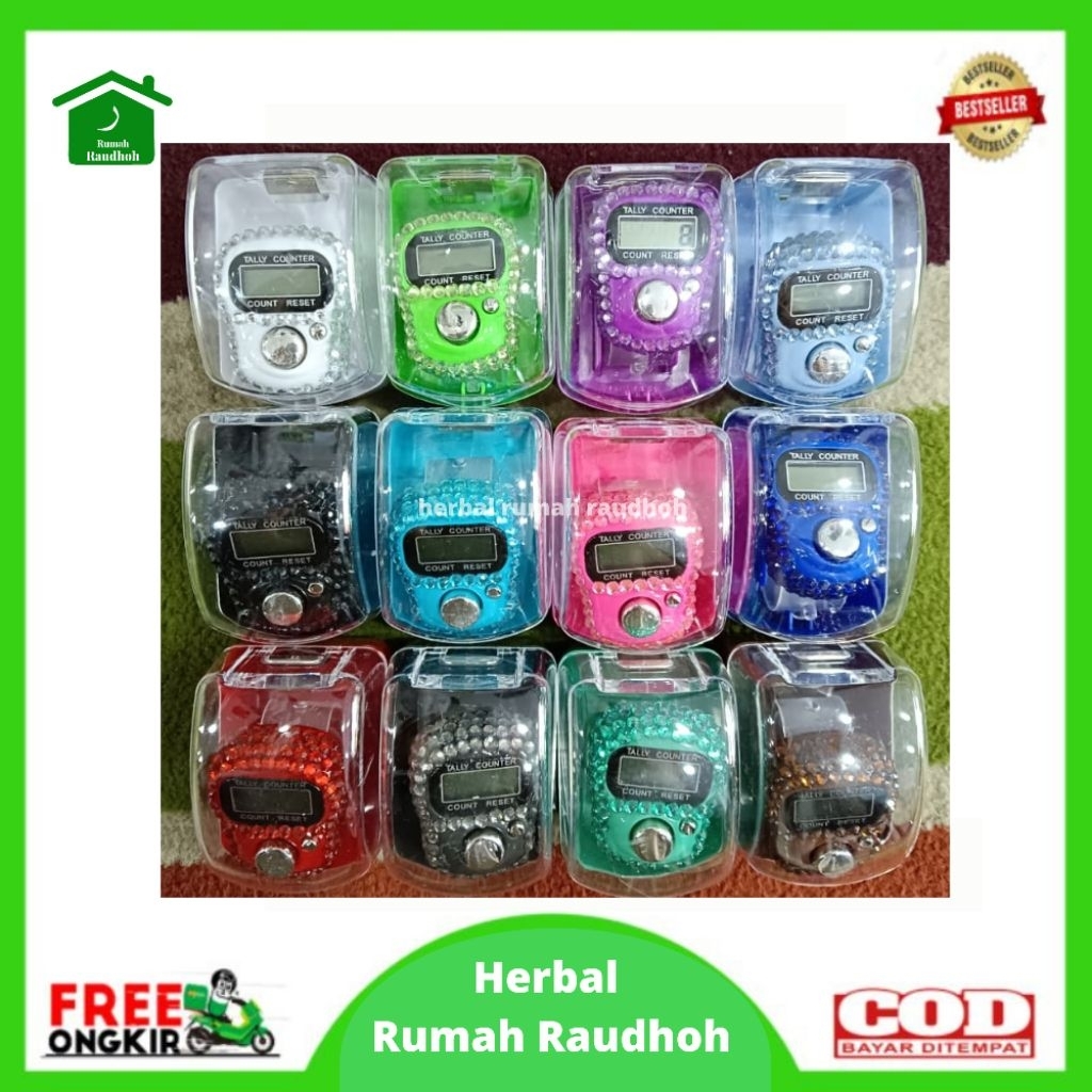 TASBIH DIGITAL DIAMOND DAN LED TALLY COUNTER - ALAT HITUNG DZIKIR / FINGER COUNTER MURAH
