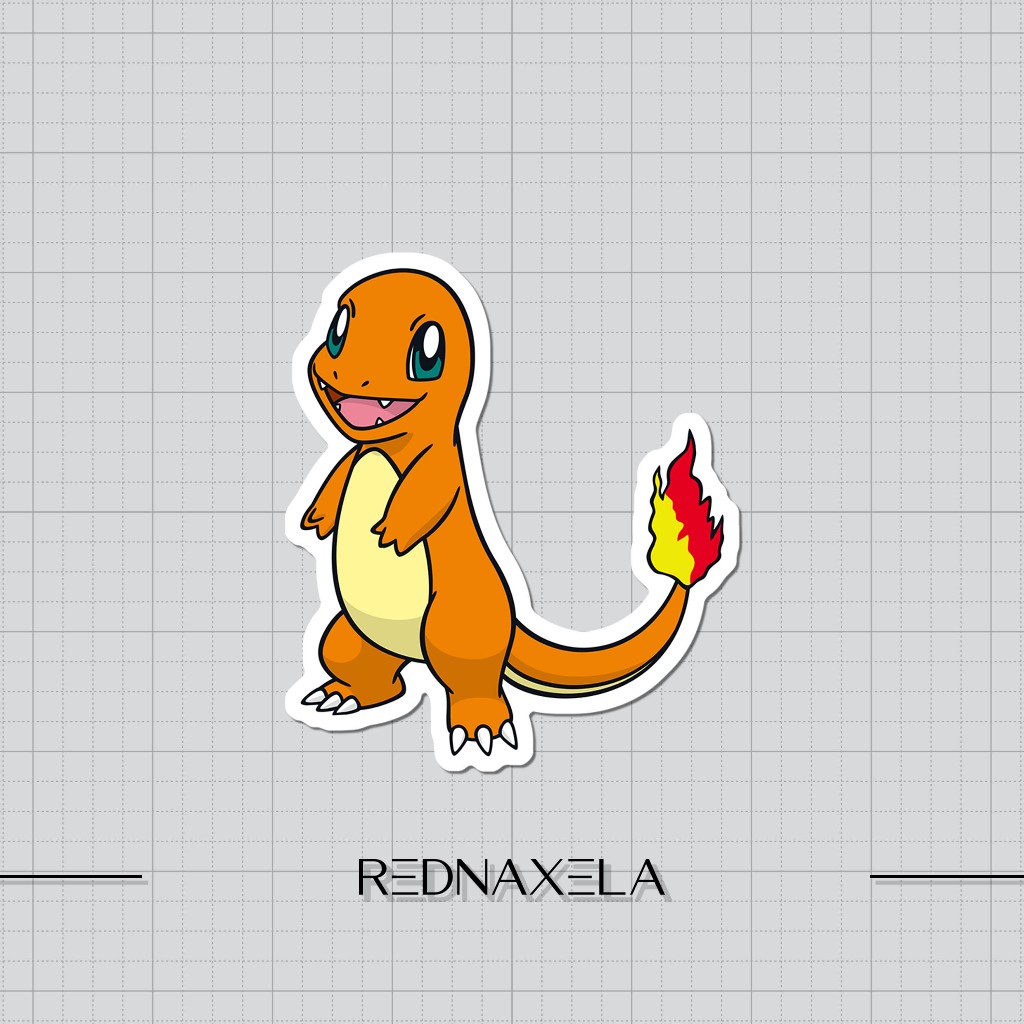 

Stiker Vinyl Charmander Logo Pokemon Stiker Koper Stiker Laptop Outdoor Waterproof Sticker