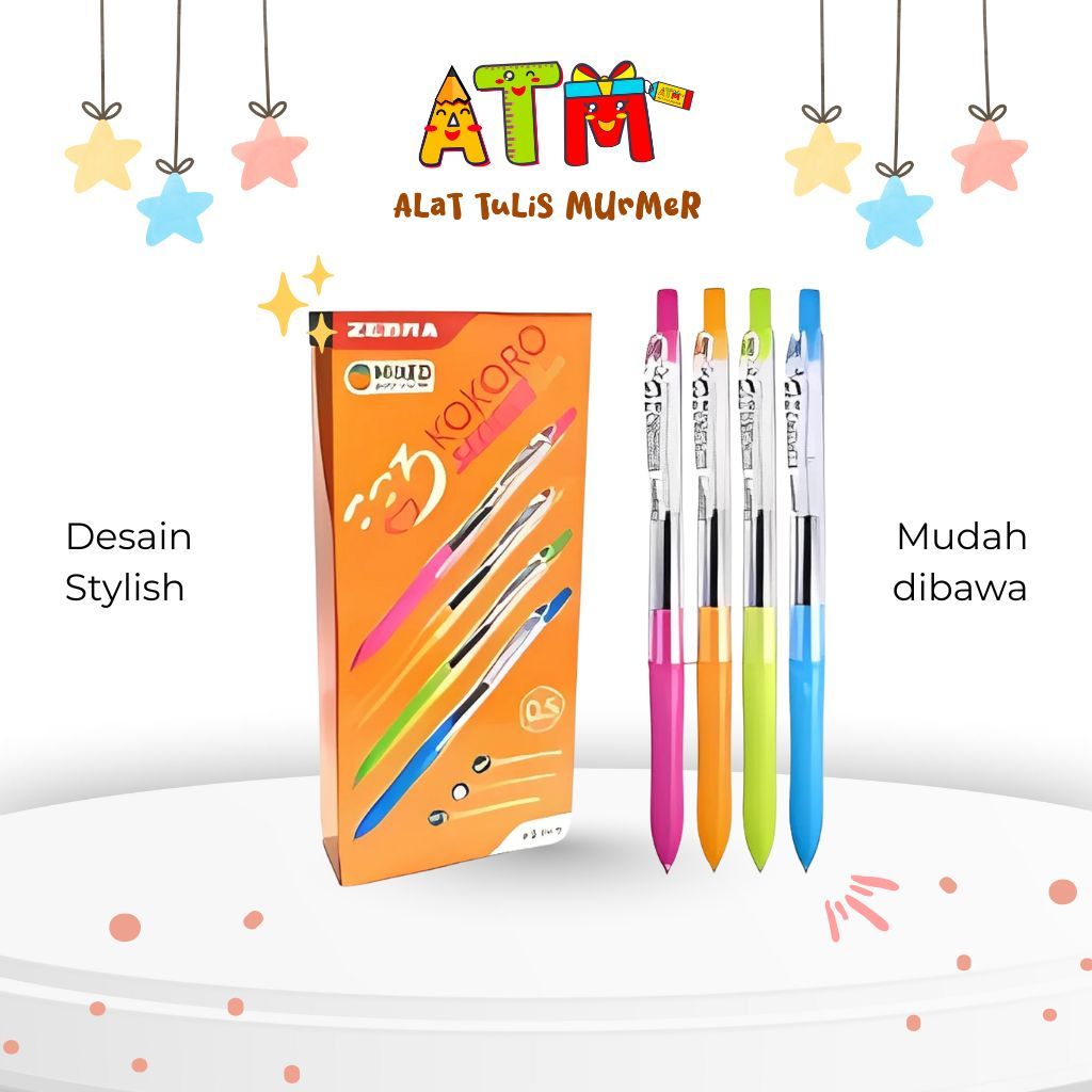 

Bollpoin/Pulpen/Pen/ZEBRA Kokoro Colorful 0.5mm