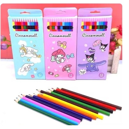 

Pensil Warna Sanrio 1 Set 12 Warna / Pensil Warna Sanrio Color Painting / Pensil Warna Lengkap Lucu Unik 1 Set