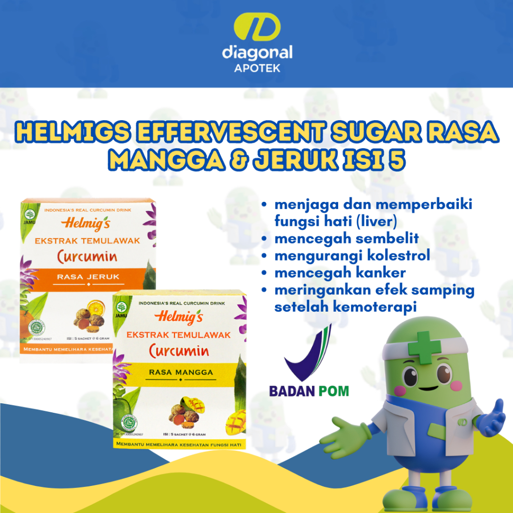 

Helmig's Effervescent Jeruk1 box 5's vitamin untuk liver dan vitamin C