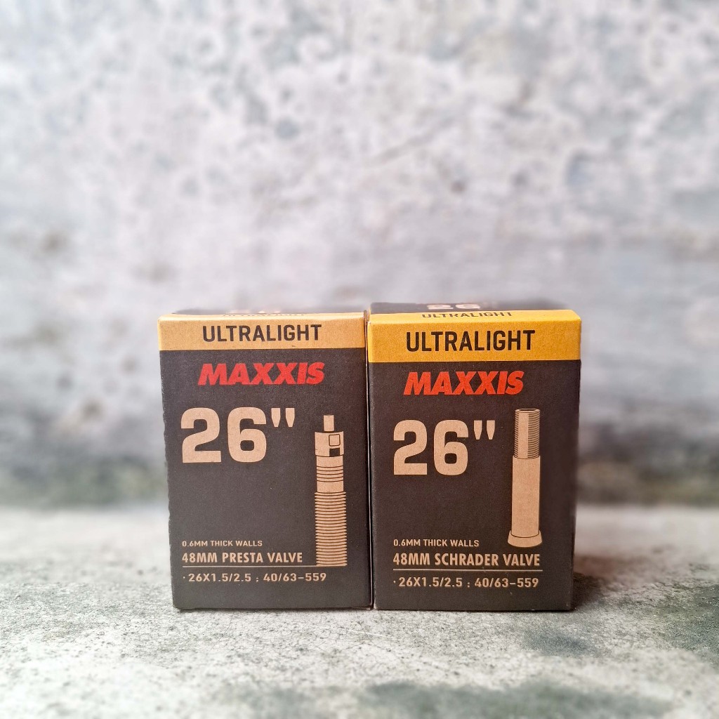 Ban Dalam Maxxis 26 x 1.5-2.5 AV FV 48mm Sepeda MTB Ultralight