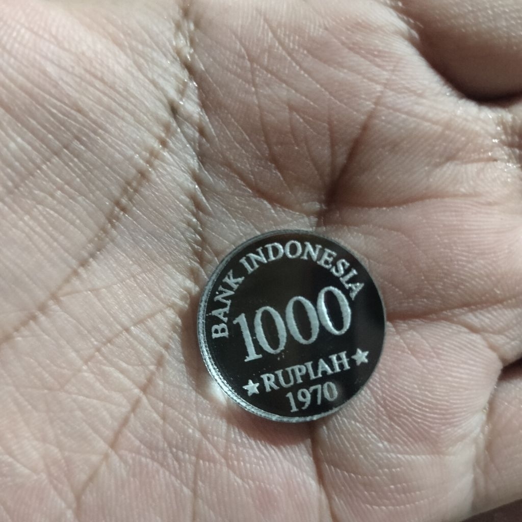 uang replika koin akrilik 2 rupiah, 25 rupiah dll