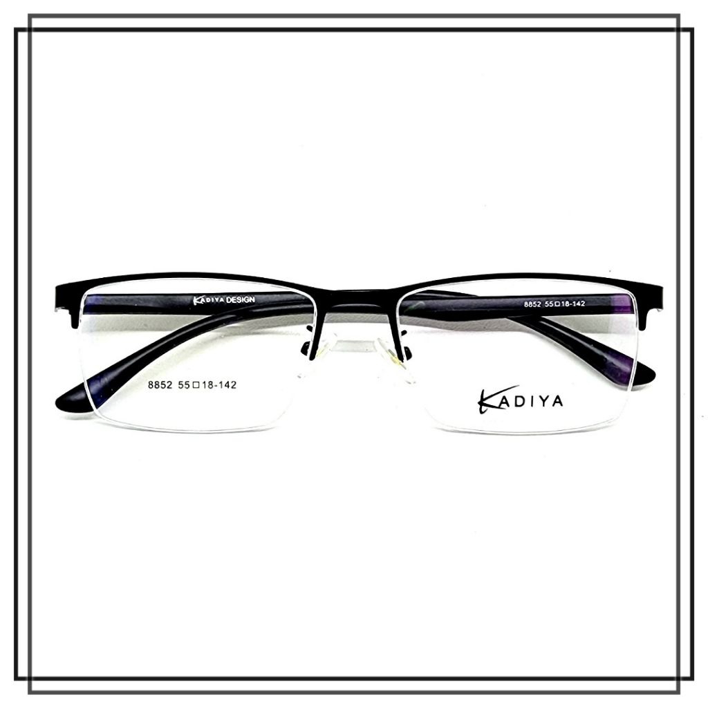 FRAME KACAMATA KADIYA 8852 Model Setengah Bingkai HALF FRAME Keren Elegan Gagang LENTUR Kualitas Bag