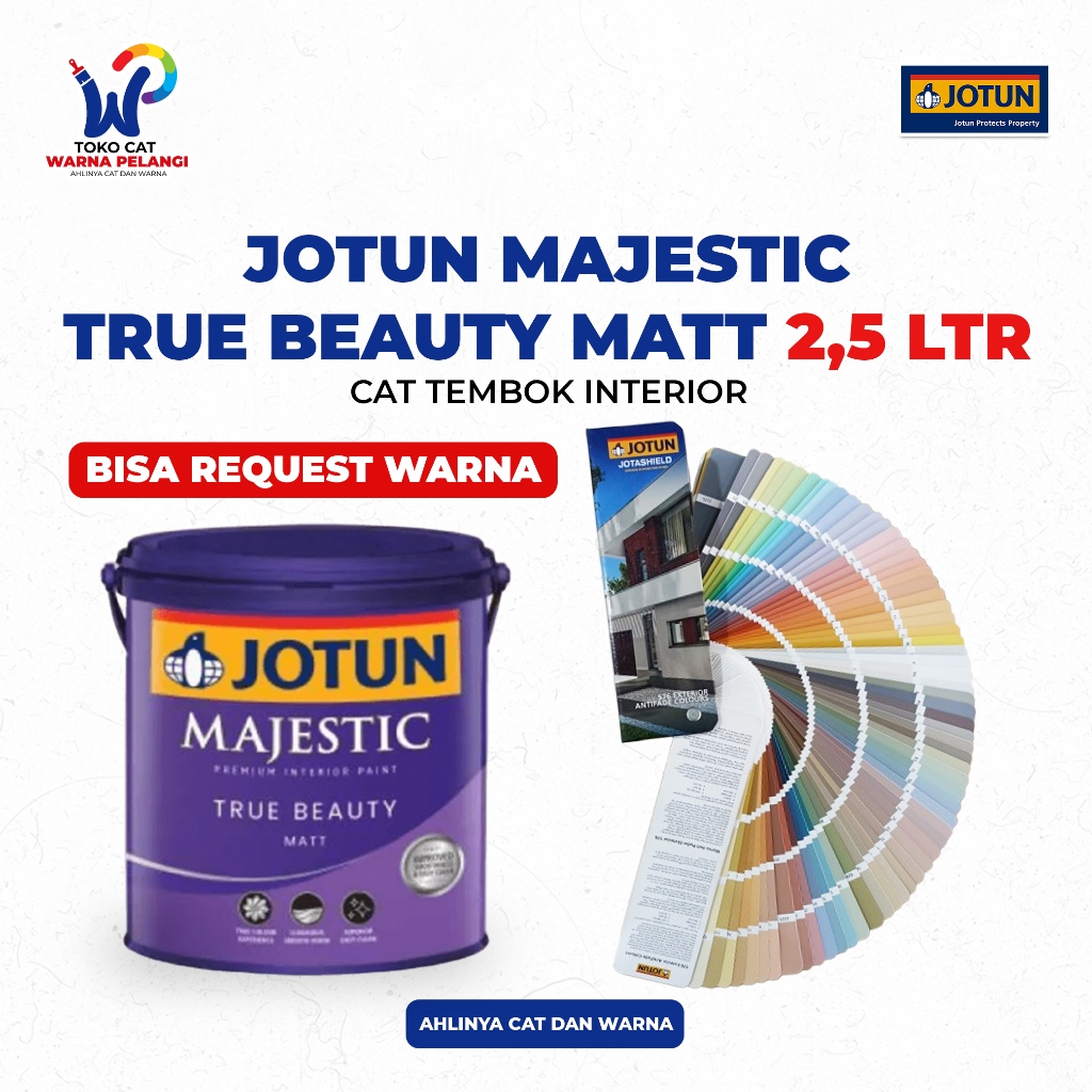 Cat Tembok JOTUN Majestic True Beauty Matt 2,5 Liter | Cat Tinting Jotun MTB Matt Tembok Dalam 2,5 L