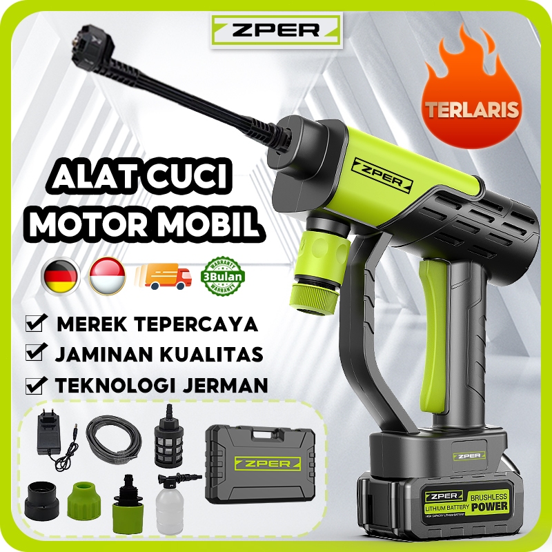 Bondarui90 - ZPER Alat Cuci Motor Mobil Portable Semprot Kencang Jet Cleaner Lithium