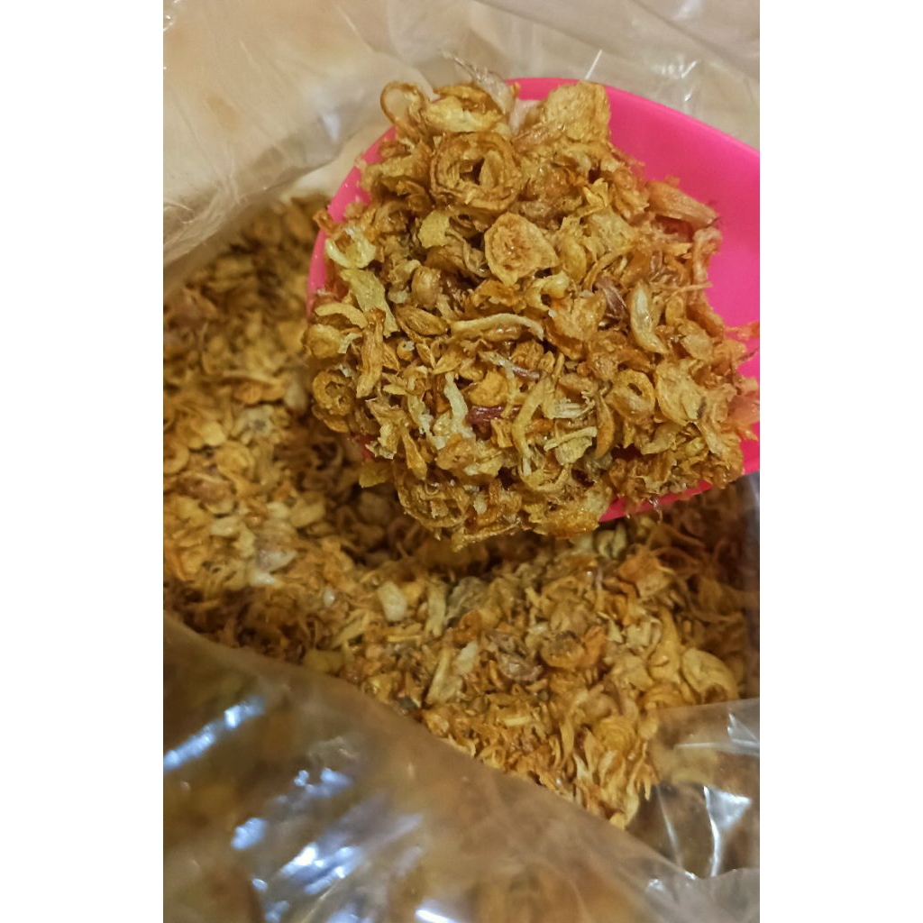 

Bawang Goreng Original 100 gram Tanpa Campuran Tepung Brambang Goreng Murni Khas Nganjuk