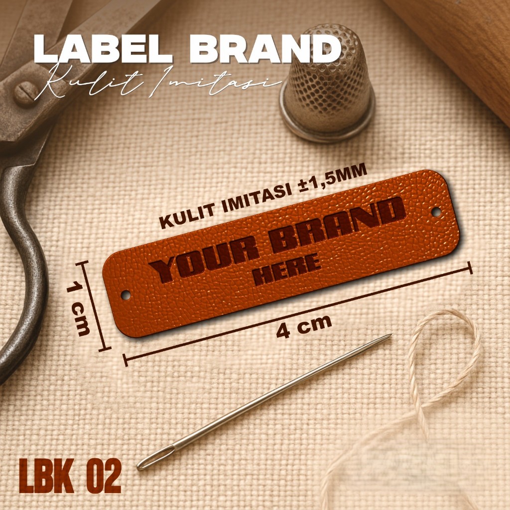 

Label Kulit Sintetis Imitasi Premium - Cetak Logo Custom Hangtag Brand UMKM Eksklusif - LBK