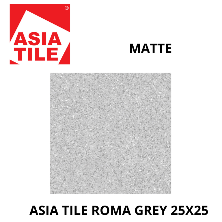 KERAMIK LANTAI KAMAR MANDI ASIA TILE ROMA GREY DAN ROMA BROWN 25X25