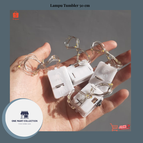 Lampu Hias Tumblr Lampu Kawat Led 50cm Dekorasi Boba Balon Pvc Cantik Free Baterai