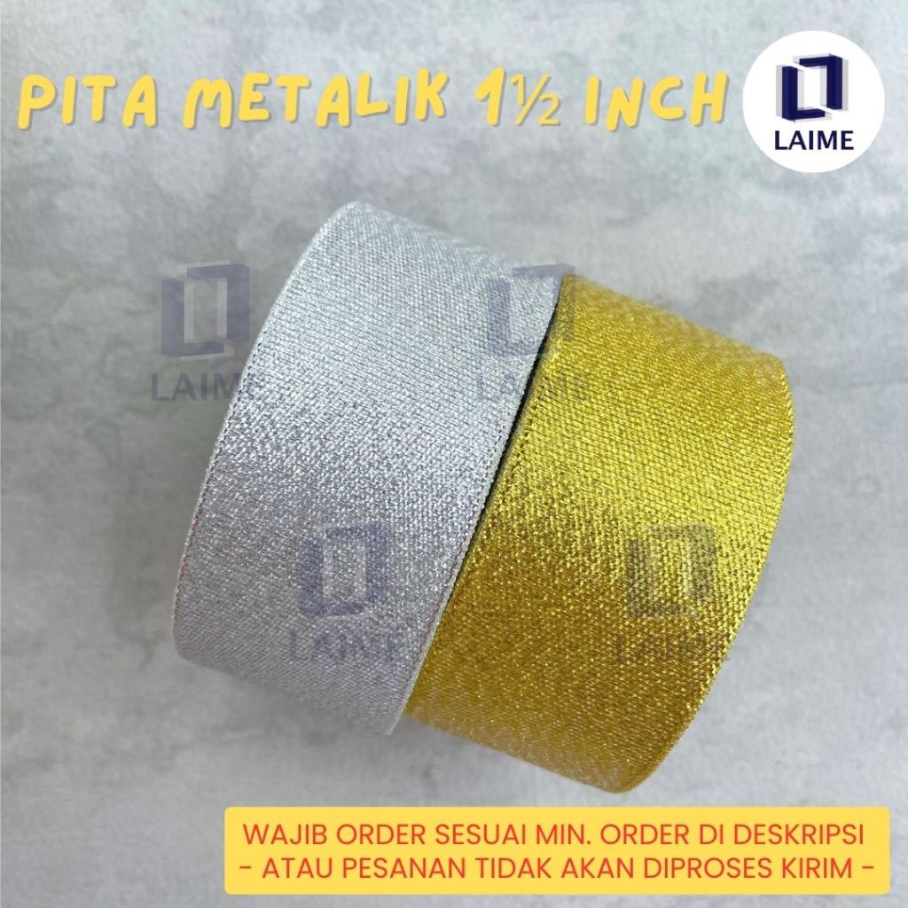 

Pita Glitter Metalik 1 1/2 Inch - Gliter Perak Emas 4 cm 4cm 1.5 inch 1,5 inch