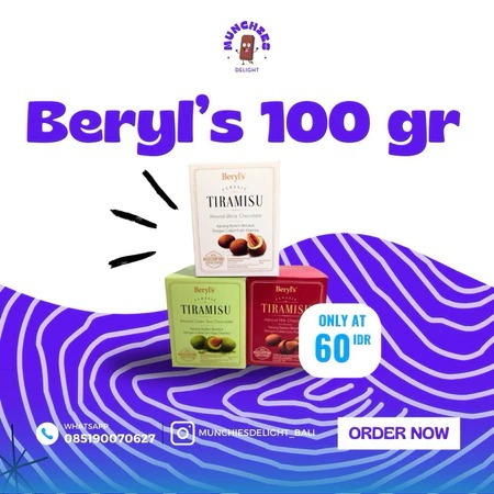 

Beryl's Classic Chocolate 100 g / Coklat Beryls / Beryls Classic Tiramisu / Beryls White Chocolate / Beryls Milk Chocolate