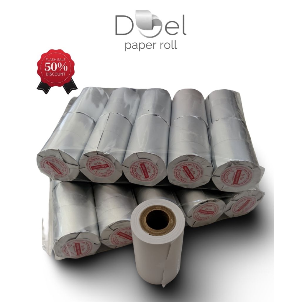 

kertas kasir thermal edc 58/57×40mm paket 10roll