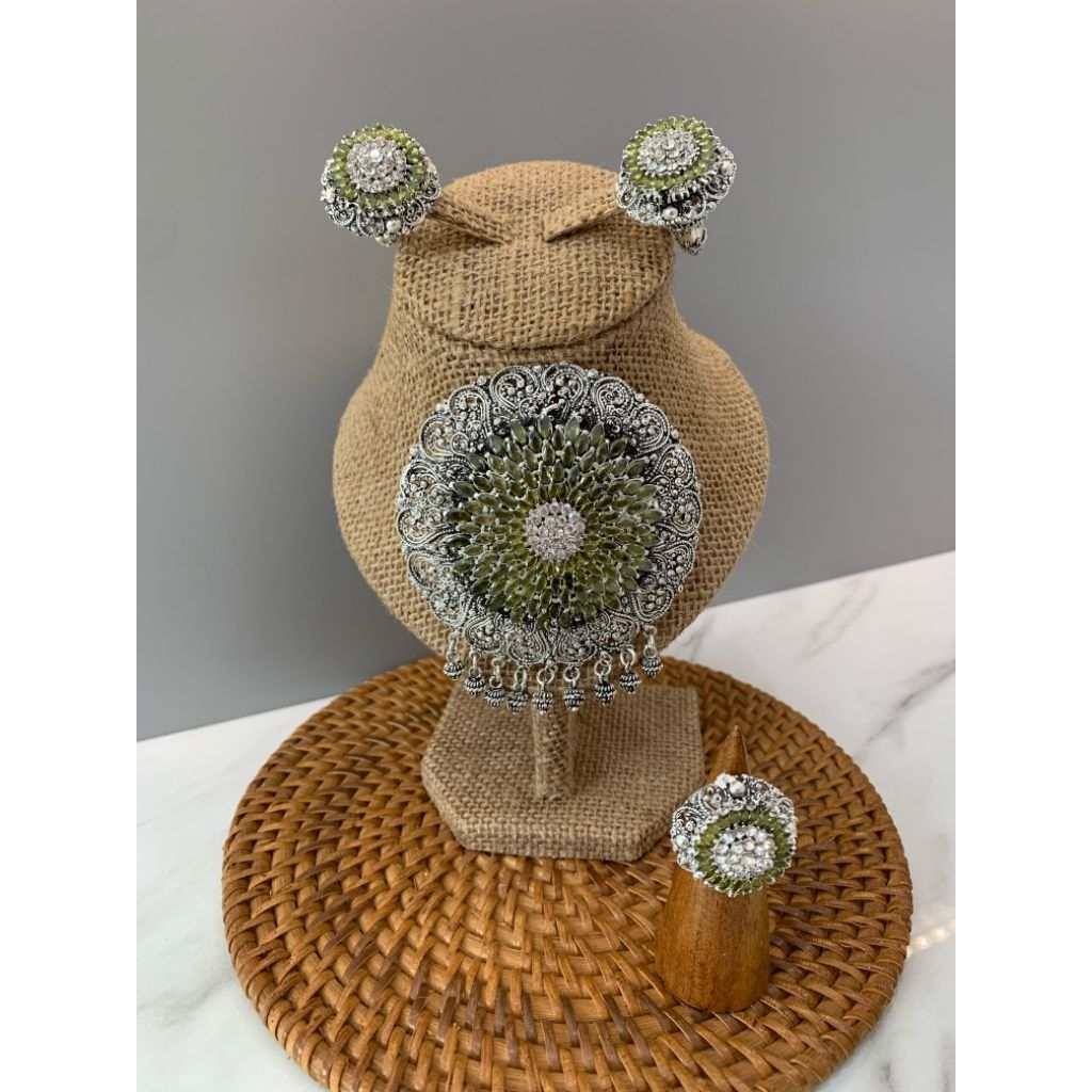 Set Bros Borobudur Silver Olive