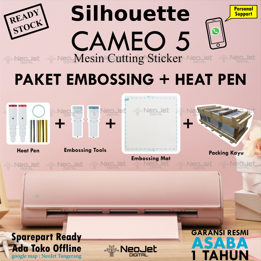 

Paket Mesin Cutting Cameo 5 Embossing Tools Set Emboss Mat Heat Pen Packing Kayu