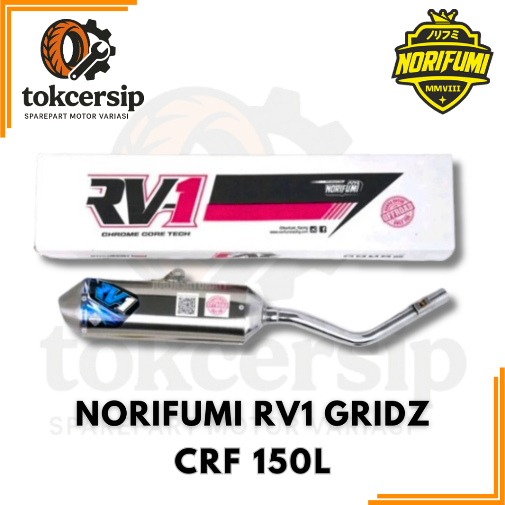 NORIFUMI Knalpot Tipe RV1 Gridz Motor Trail CRF 150L CRF150 Original