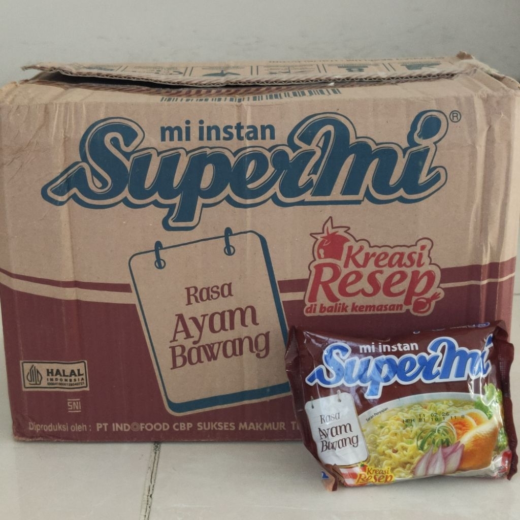 

Supermi Mi Instan Rasa Ayam Bawang Dus isi 40pcs