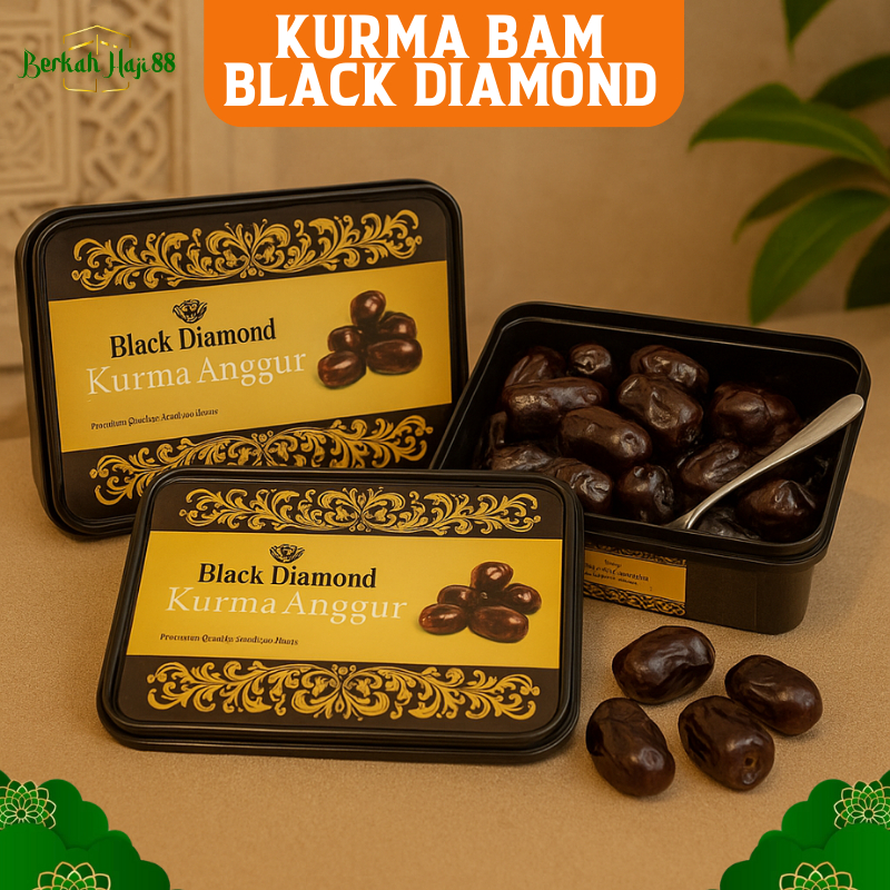 

Kurma anggur Bam Black Diamond Fresh 550gr Premium Berkualitas Oleh Oleh Haji dan Umroh