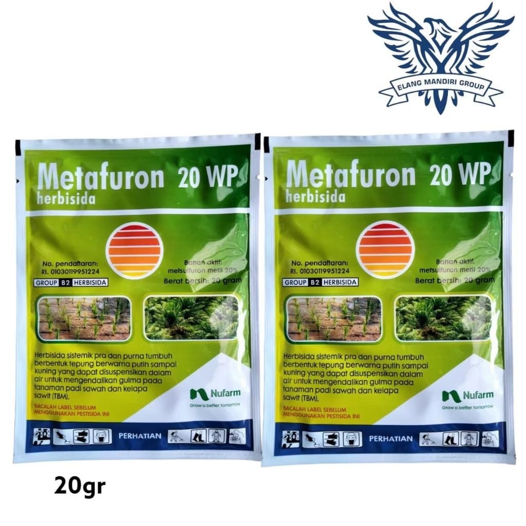 Metafuron 20WP 20gr Herbisida Sistemik Methyl Metsulfuron Pra dan Purna Tumbuh Pembasmi Rumput
