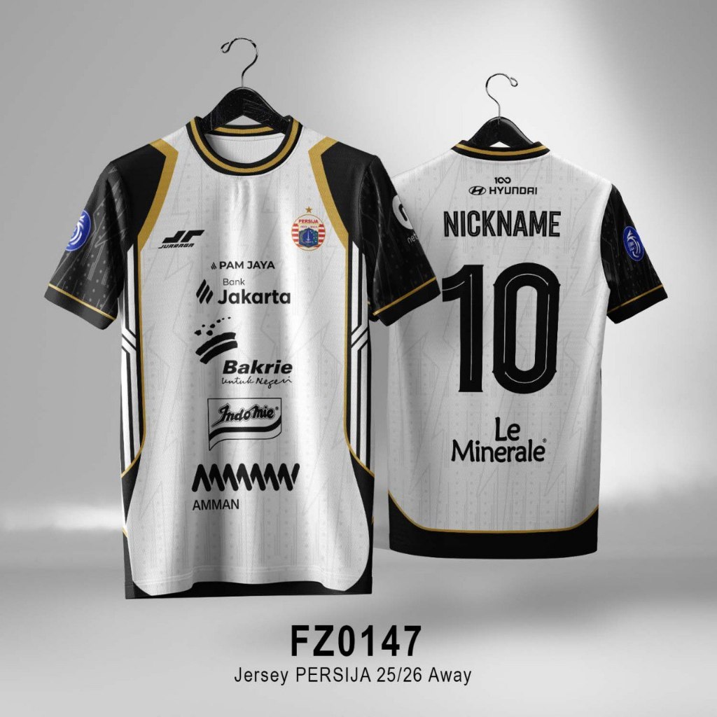 Jersey Sepakbola Persija Away putih Liga 1 Indonesia 2025 2026