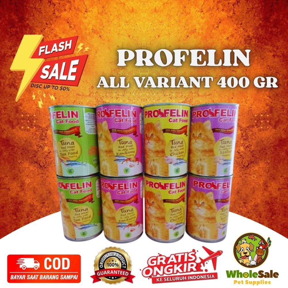 PROFELIN CAT FOOD WET 400GR Profelin Tuna Profelin Mackerel All Variant