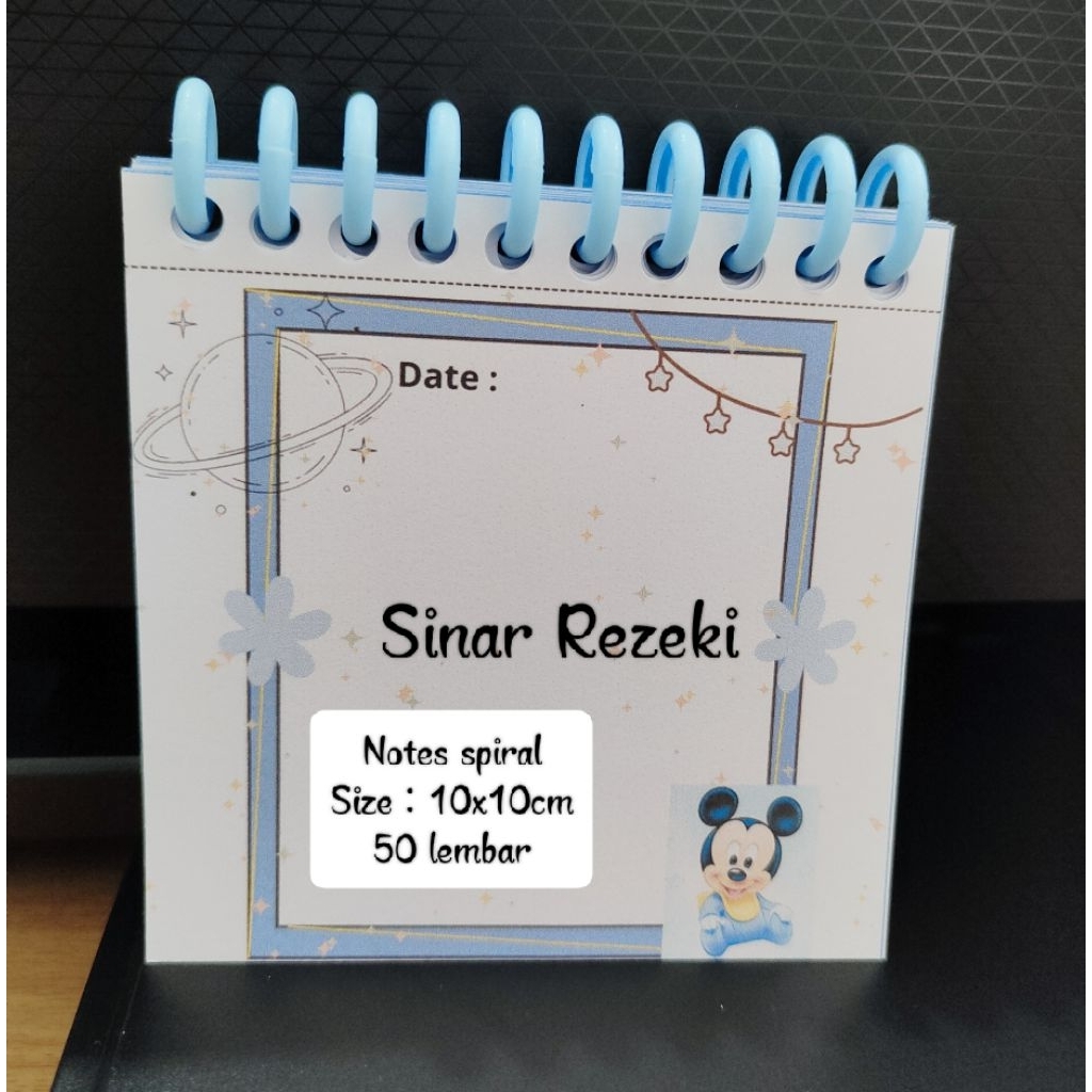 

50 lembar!Notes spiral/memo notes spiral fancy/notes custom spiral/notes murah lucu