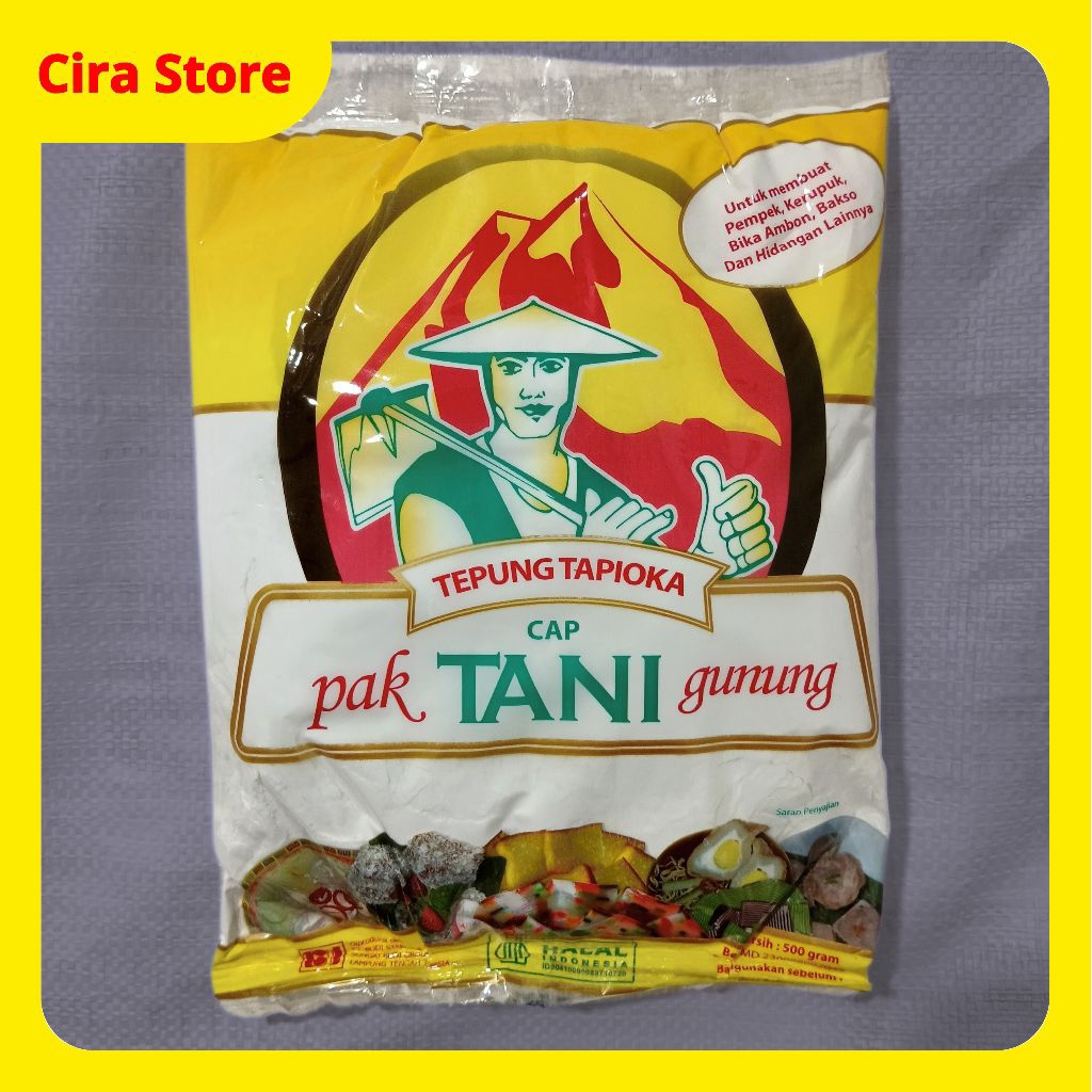 

Tepung Tapioka Cap Pak Tani Gunung 500 gram