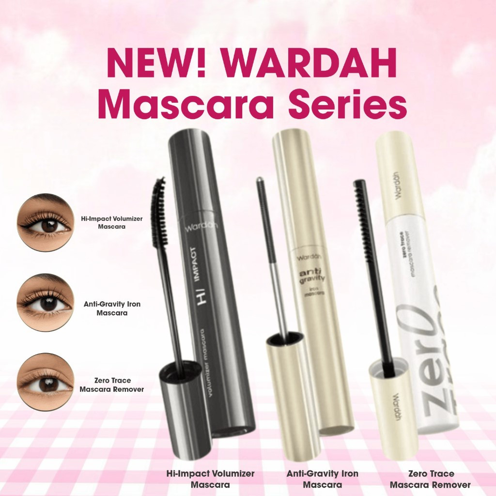 GC WARDAH Mascara Hi-Impact Volumizer ||  Mascara Remover || Mascara Anti-Gravity Iron