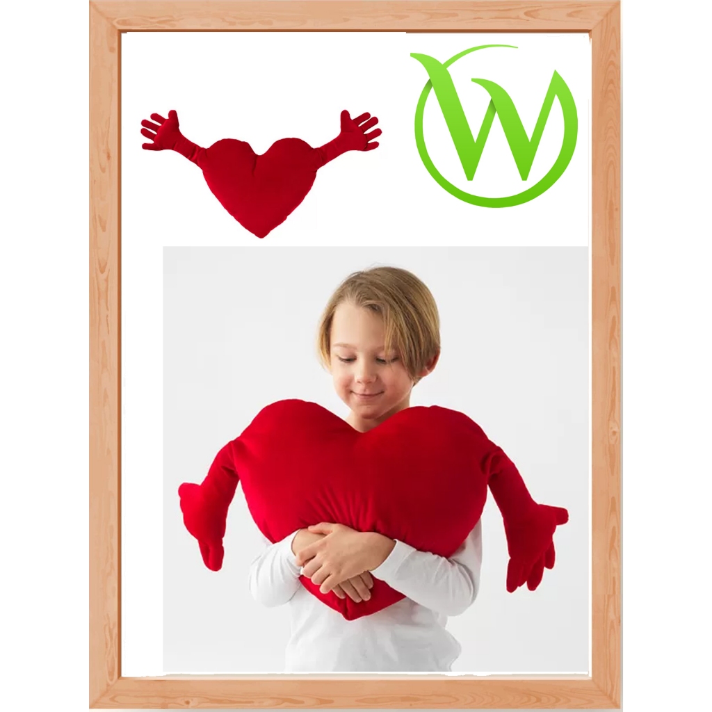 Bantal kursi hati heart hug peluk cinta sayang bantal sofa anak FAMNIG HJARTA Cushion, merah, 40x101
