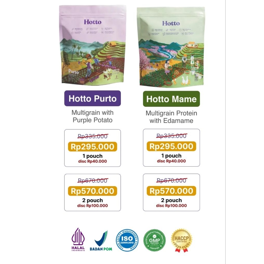 

hotto purto/hotto mame/bisa mix rasa