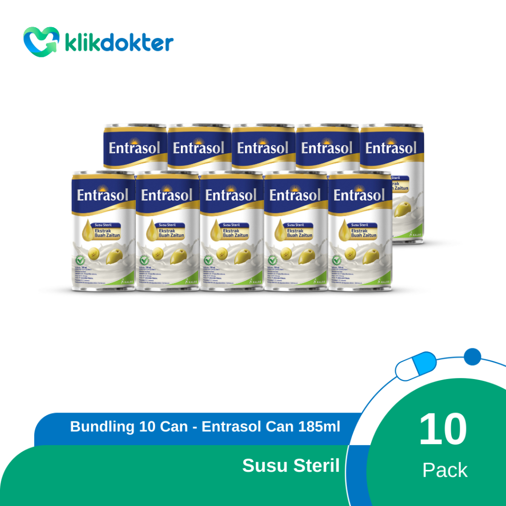 

Bundle 10 Pack - Entrasol Can Susu Steril 180ml