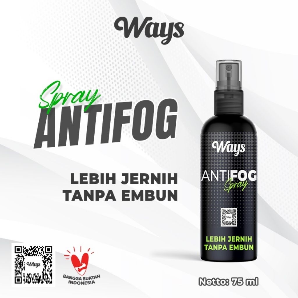 Spray Antifog 75ml Anti Embun Kaca Helm Motor Mobil Kacamata Layar Lebih Jernih