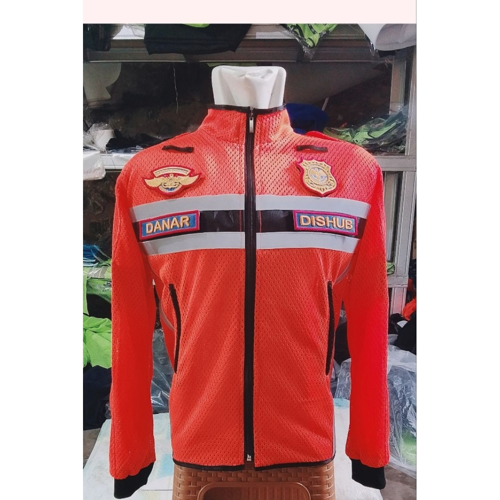 JAKET DINAS  JALA/JARING DISHUB ORANGE LIS HITAM
