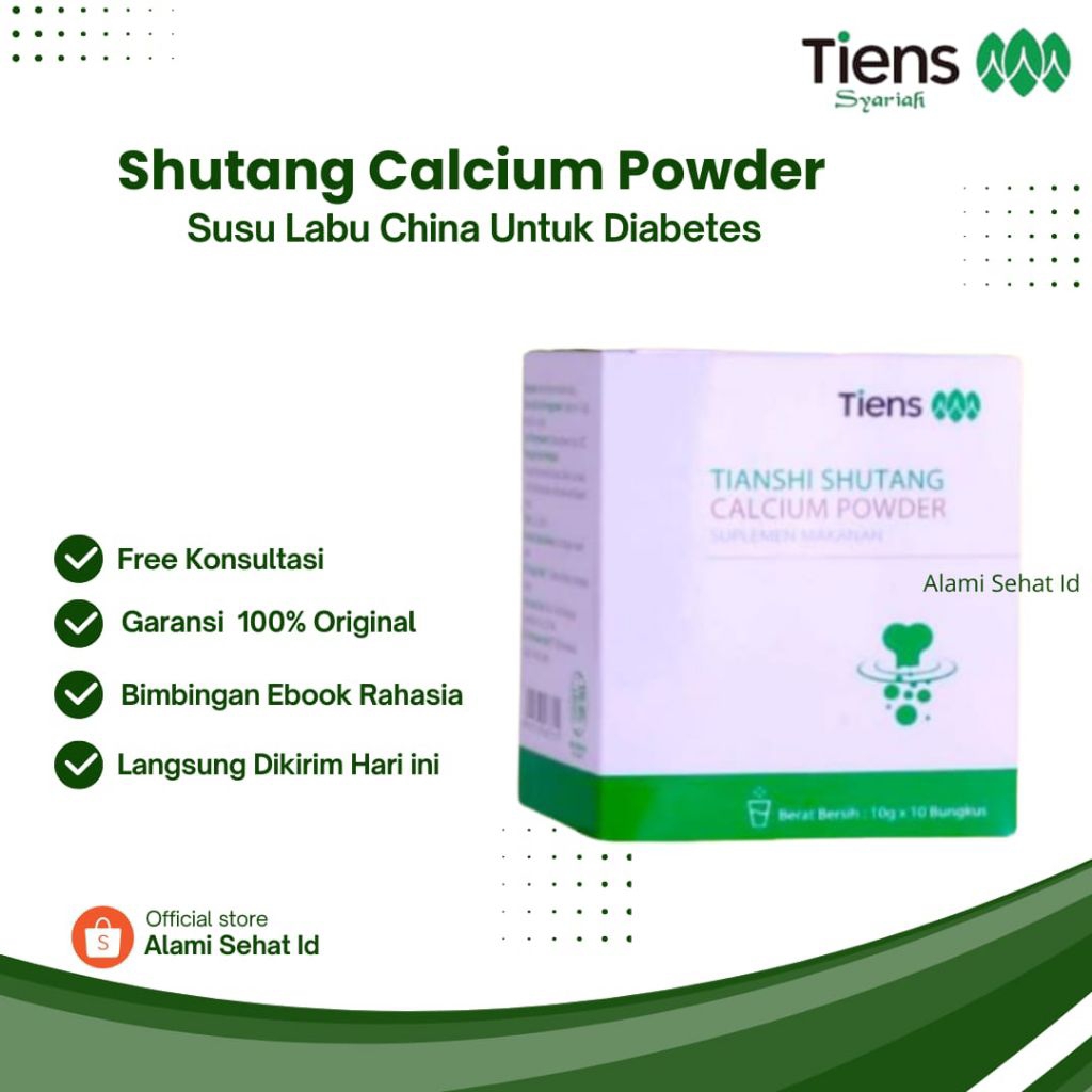 SHUTANG CALSIUM POWDER TIENS 100% ORIGINAL | CALSIUM DIABETES BASAH & KERING AMPUH