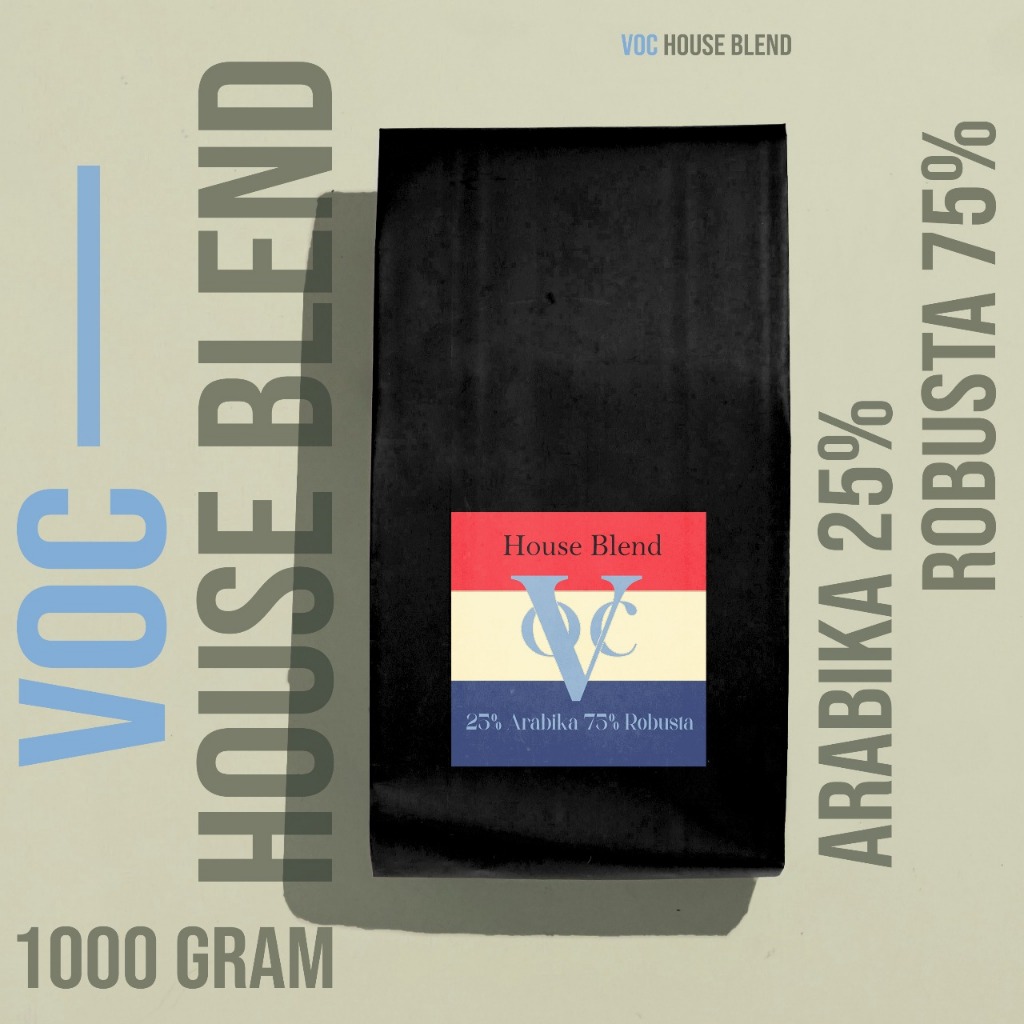 VOC House Blend Arabika Robusta – 1kg | 25 % Arabika 75% Robusta