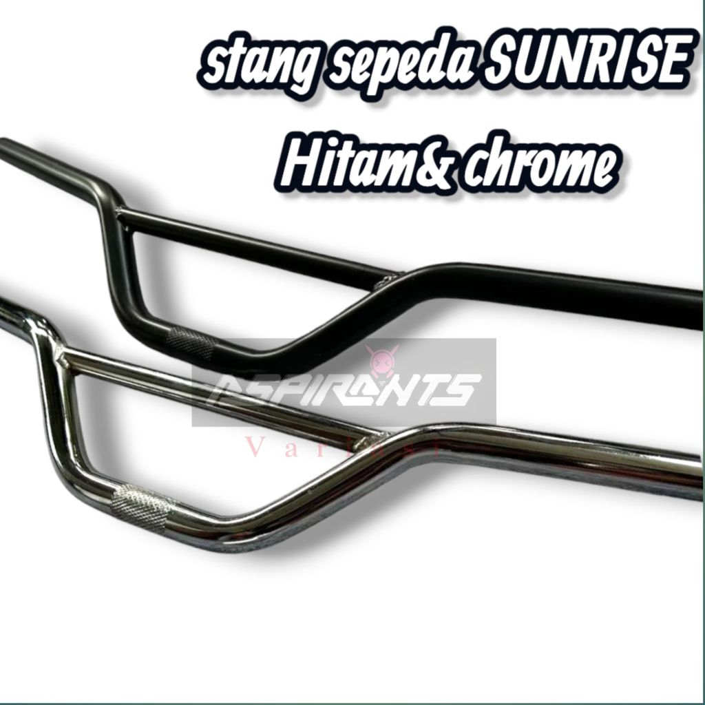Stang Handlebar Sepeda Sunrise Bar Standar 25.4 sunrise handle bar hitam BMX MTB federal