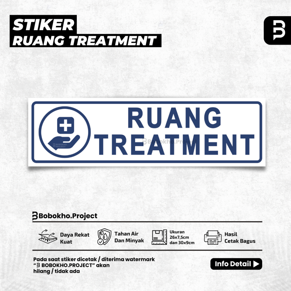 

Stiker Ruang Treatment / Ruang Perawatan / Stiker Klinik / Stiker Rumah Sakit / Stiker Puskesmas