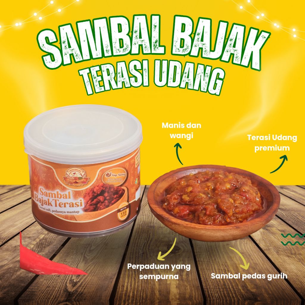 

Sambal Bajak Terasi Rebon 150gr