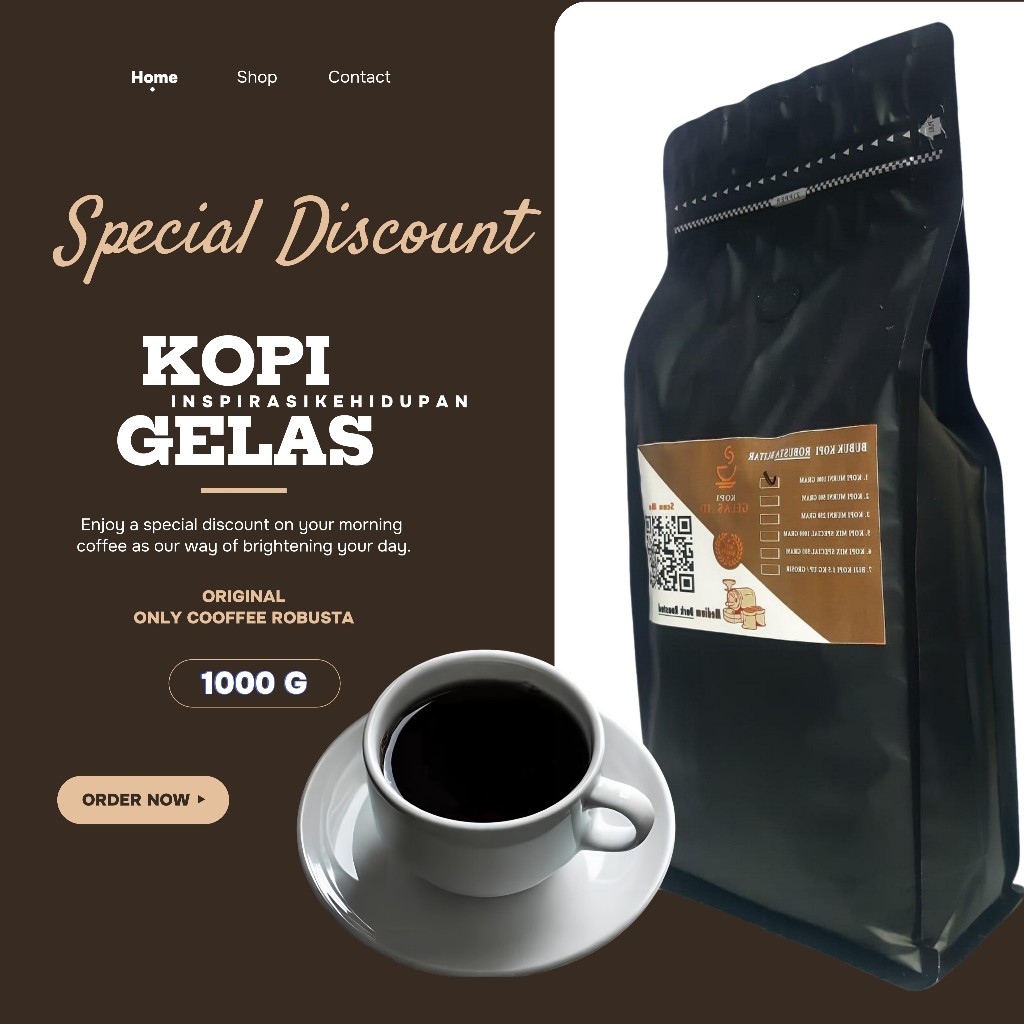

Kopi Bubuk 1Kg Robusta Murni 100%