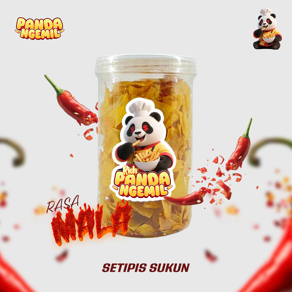 

SETIPIS SUKUN ( MALA ) Snack by Panda Ngemil - Camilan Keripik Sukun / Super Premium QUALITY Food