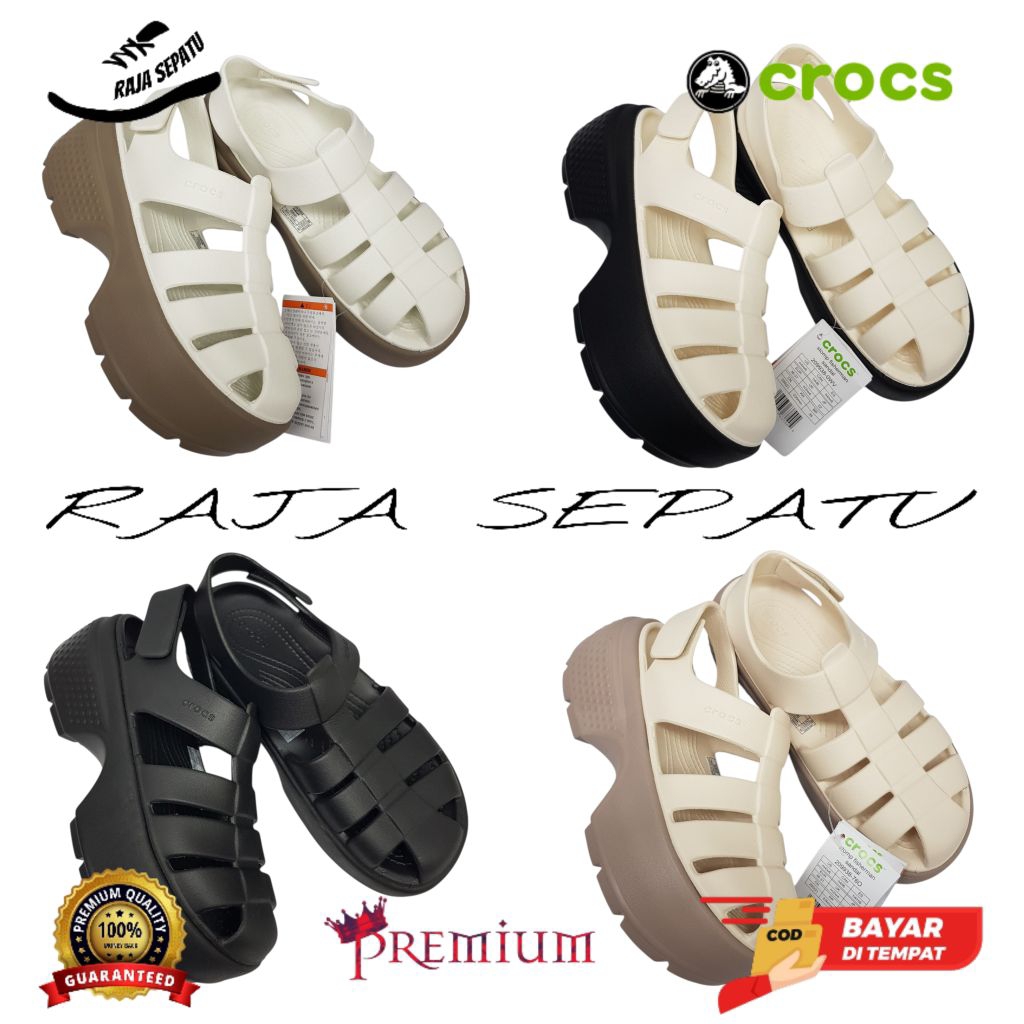 SANDAL CROCS STOMP FISHERMAN WANITA/SANDAL CROCS STOMP FISHERMAN/SANDAL CROCS STOMP/SANDAL CROCS WAN